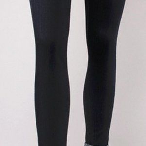 Flying Monkey Dark Rinse Roll Crop Skinny Jeans